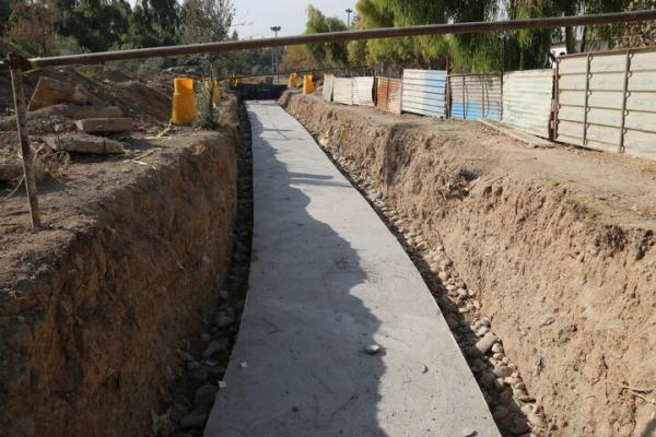 فرونشست سقف کانال شقایق برطرف شد فرونشست سقف کانال شقایق رفع شد