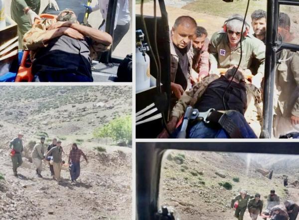 تصاویر ، حمله خرس به یک مرد در چهارمحال و بختیاری ، پرواز تصاویر ، حمله خرس به یک مرد در چهارمحال و بختیاری ، پرواز بالگرد برای نجات مرد میانسال